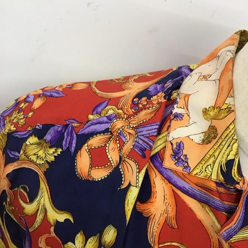 ヴェルサーチ VERSACE シャツ、ブラウス 半袖 08304255 V2 シルク 開襟 オープンカラー M 総柄 マルチカラー / マルチカラー /  メンズ USED 古着 中古 10120188