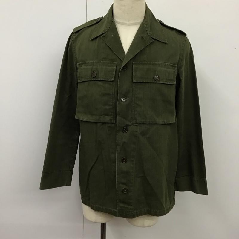 古着 USED シャツ、ブラウス 長袖 ミリタリーシャツ オランダ軍 開襟 無地 カーキ / カーキ /  メンズ USED 古着 中古 10120185