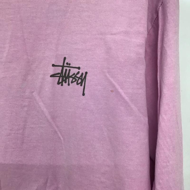 ステューシー STUSSY Tシャツ 長袖 クルーネック ロンT バックロゴ M ロゴ、文字 紫 / パープル /  メンズ USED 古着 中古 10146343