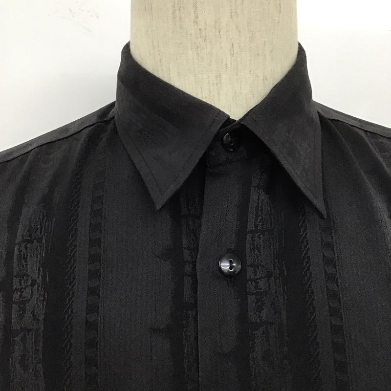 古着 USED シャツ、ブラウス 長袖 Roberta Baldini TNK1919 胸ポケット M 総柄 黒 / ブラック /  メンズ USED 古着 中古 10107659