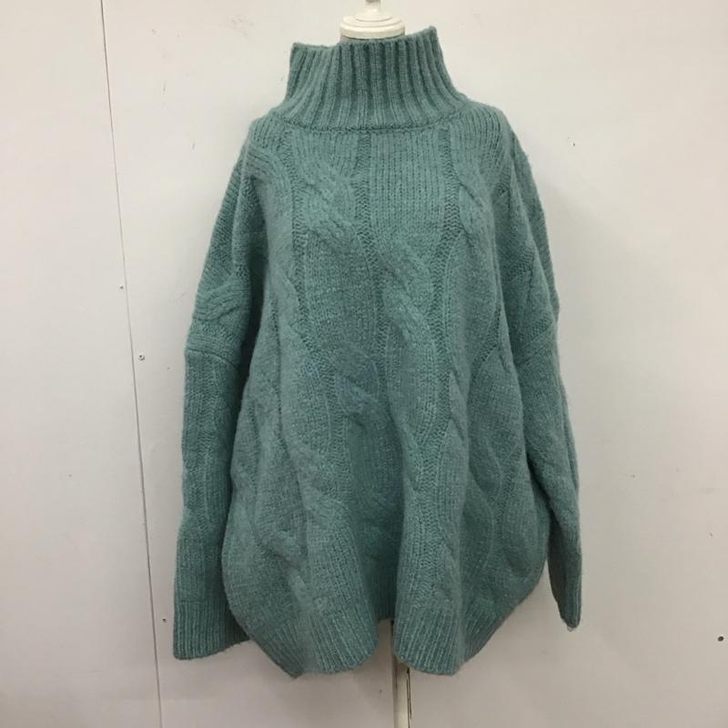 セレクトモカ select MOCA ニット、セーター 長袖 長袖ニットカットソー ニット セーター タートルネックニット FREE 無地 水色 / ライトブルー /  レディース USED 古着 中古 10124226