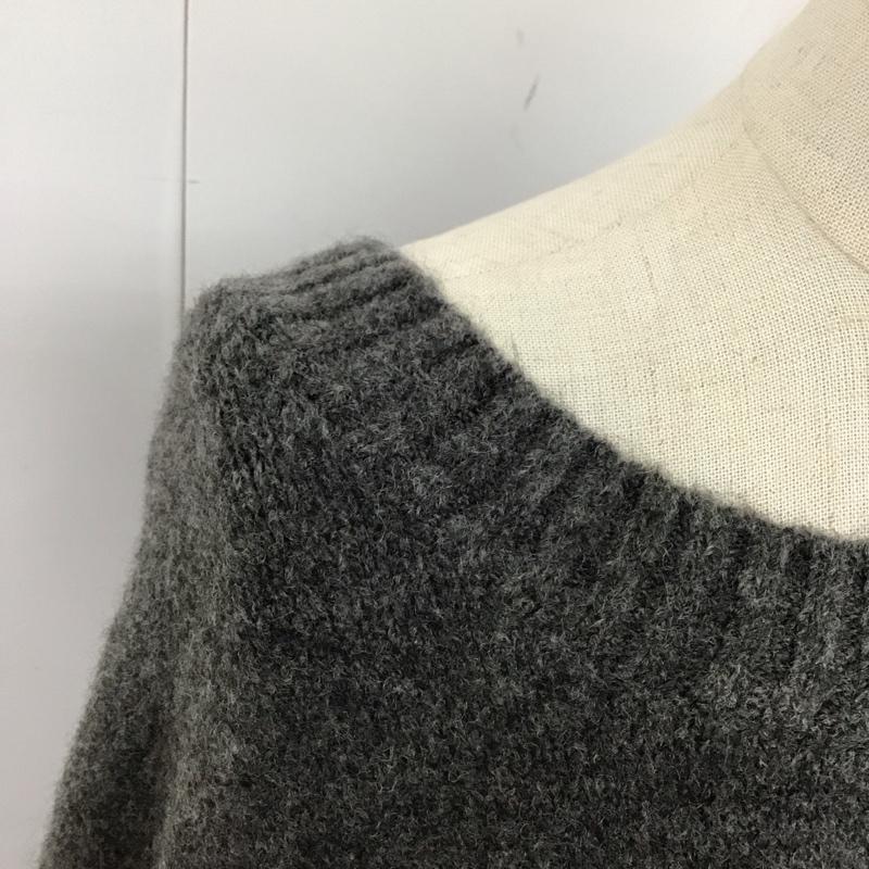 ザラ ZARA ワンピース ひざ丈スカート 2142 152 922 ニットワンピース M 無地 灰 / グレー /  レディース USED 古着 中古 10121880