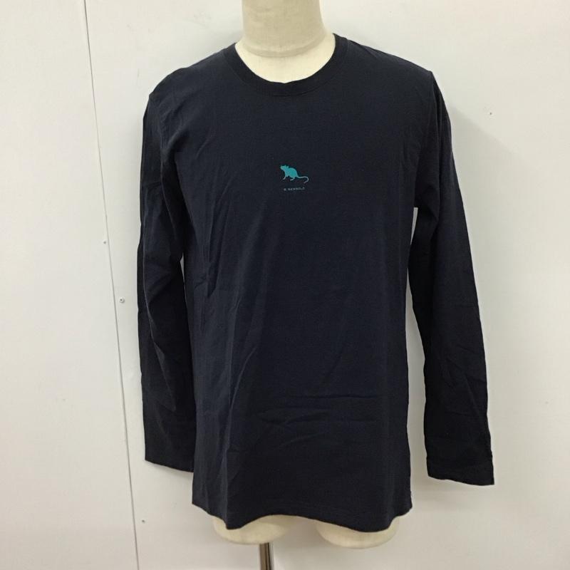 アール・ニューボールド R.NEWBOLD Tシャツ 長袖 RN-DW-37980 ロンT ロゴ プリント XL ワンポイント 紺 / ネイビー /  メンズ USED 古着 中古 10118108