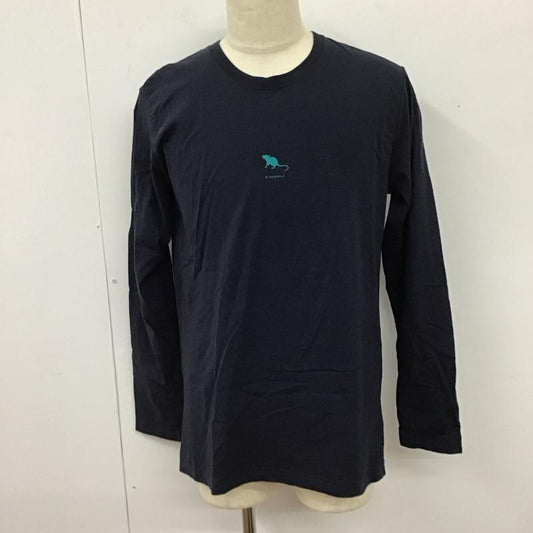 アール・ニューボールド R.NEWBOLD Tシャツ 長袖 RN-DW-37980 ロンT ロゴ プリント XL ワンポイント 紺 / ネイビー /  メンズ USED 古着 中古 10118108