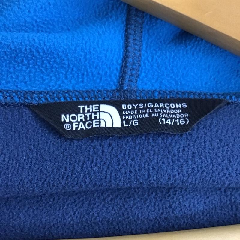 ザノースフェイス THE NORTH FACE ジャケット、上着 ジャケット、ブレザー ジップアップジャケット フリースジャケット アウター パーカー L ロゴ、文字 紺 / ネイビー /  ボーイズ USED 古着 中古 10128966