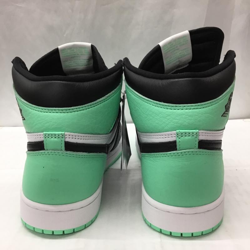 ナイキ NIKE スニーカー スニーカー DZ5485 130 AIR JORDAN 1 RETRO HIGH OG 27cm 箱有 27.0cm ロゴ、文字 白 / ホワイト / X 黒 / ブラック / X 薄緑 / ライトグリーン /  メンズ USED 古着 中古 10112844