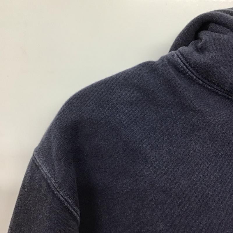 グッドオン Good On パーカー 長袖 ハーフジップ 裏起毛 L 無地 紺 / ネイビー /  メンズ USED 古着 中古 10143999