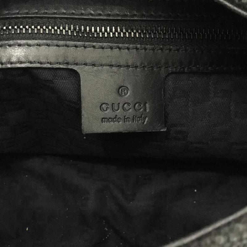 グッチ GUCCI トートバッグ トートバッグ 106494 ウッドハンドル 無地 黒 / ブラック /  レディース USED 古着 中古 10129112