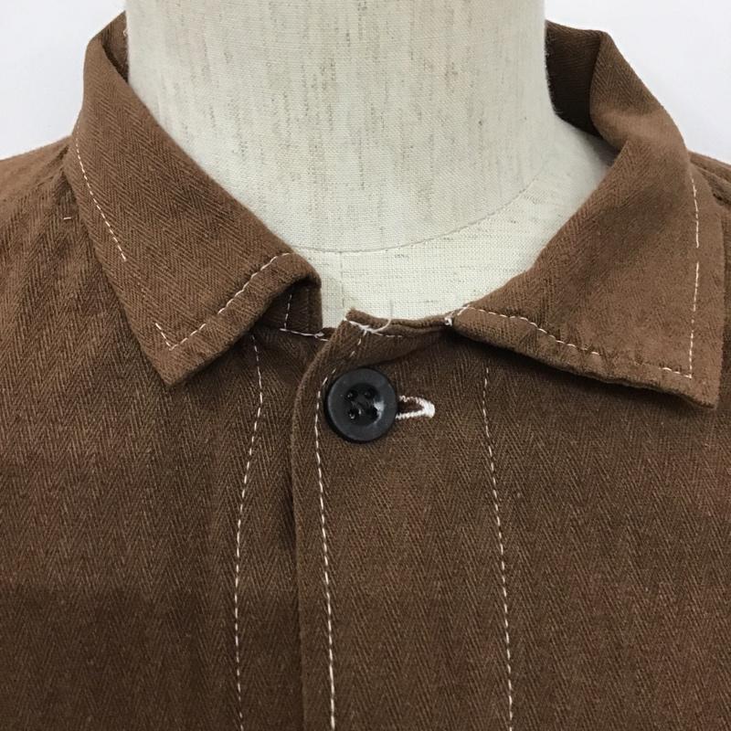 ミリタリー ミリタリー シャツ、ブラウス 長袖 長袖シャツ ミリタリーシャツ カラーシャツ カジュアルシャツ チェコ軍 無地 茶 / ブラウン /  メンズ USED 古着 中古 10105561