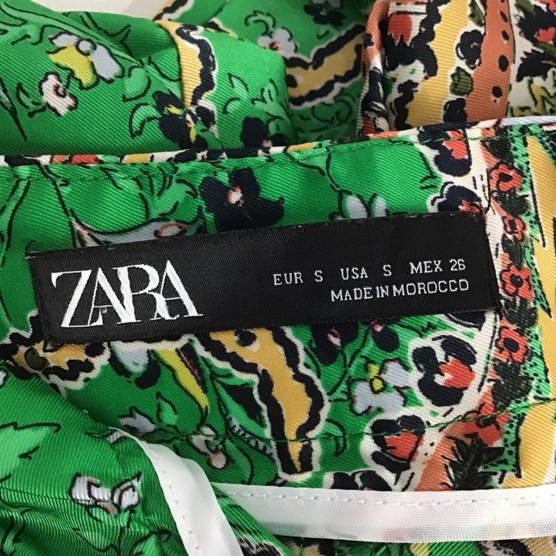 ザラ ZARA パンツ スラックス S 総柄 緑 / グリーン /  レディース USED 古着 中古 10140646