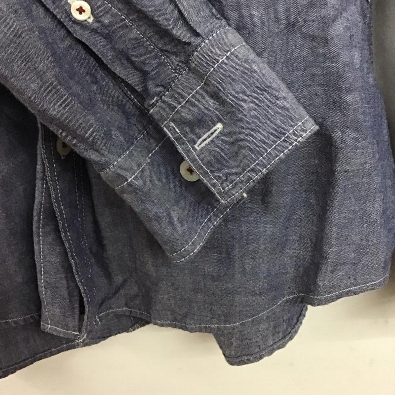 バーバリーブラックレーベル BURBERRY BLACK LABEL シャツ、ブラウス 長袖 D1M15-114-26 2 ワンポイント 青 / ブルー /  メンズ USED 古着 中古 10139606