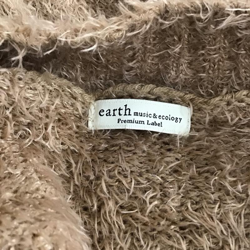 アースミュージックアンドエコロジー earth music&ecology ニット、セーター 長袖 10177CB0050 フェザーニットプルオーバー Vネック FREE 無地 ベージュ / ベージュ /  レディース USED 古着 中古 10120588