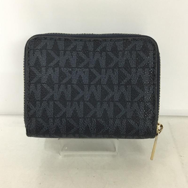 マイケルコース MICHAEL KORS 財布 コンパクト財布 35H9GTVZ5B 三つ折り財布 パスケース ロゴ、文字 紺 / ネイビー /  レディース USED 古着 中古 10144840