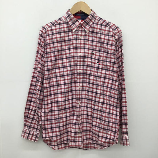 トミーヒルフィガー TOMMY HILFIGER シャツ、ブラウス 長袖 L チェック 桃 / ピンク / X 赤 / レッド /  メンズ USED 古着 中古 10138864
