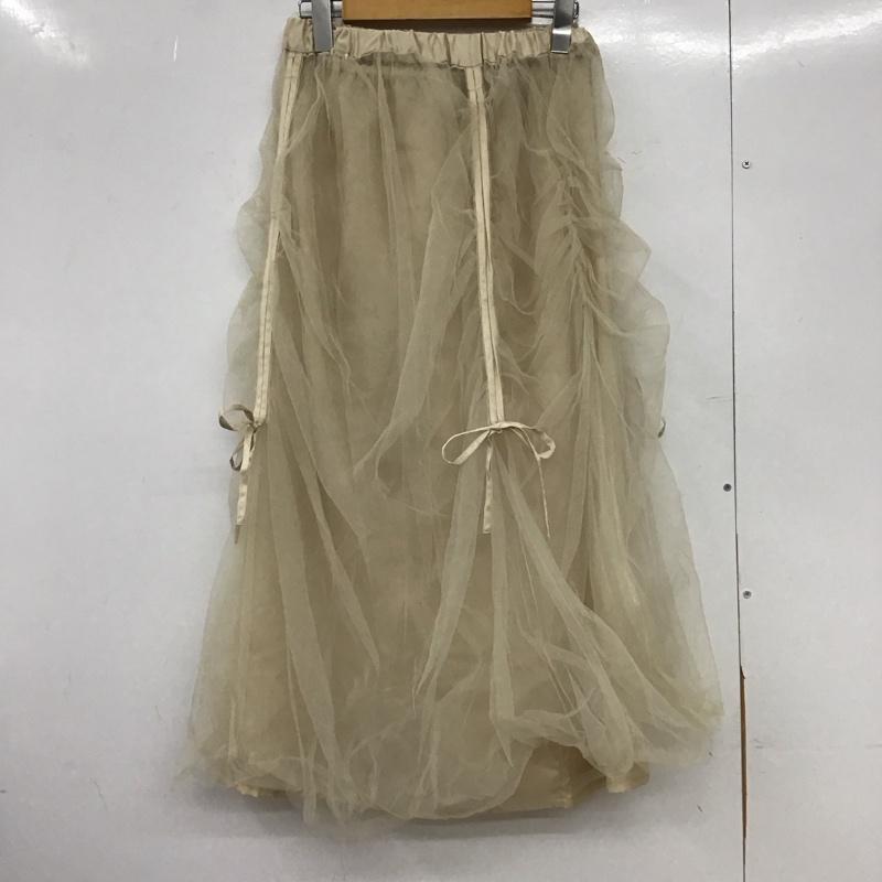 マウジー MOUSSY スカート ロングスカート 010GA730-6680 TULLE DRAWSTRING MAXI SKIRT チュール 1 無地 アイボリー / アイボリー /  レディース USED 古着 中古 10149487