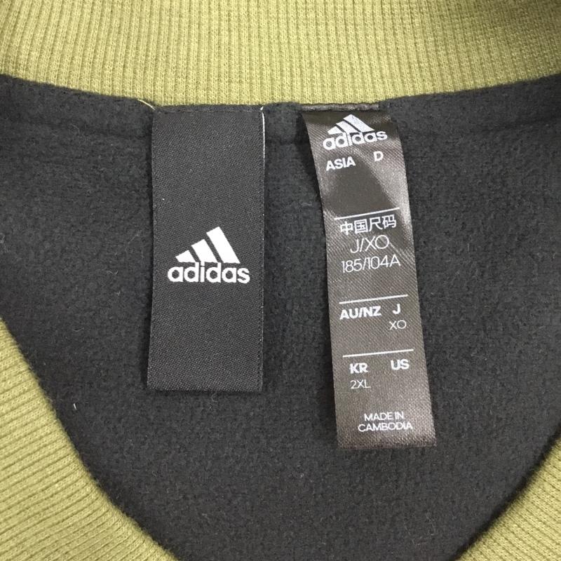 アディダス adidas ジャケット、上着 ジャンパー、ブルゾン he9864 ウインドジャケット ジップアップジャケット アウター 無地 カーキ / カーキ /  メンズ USED 古着 中古 10109363