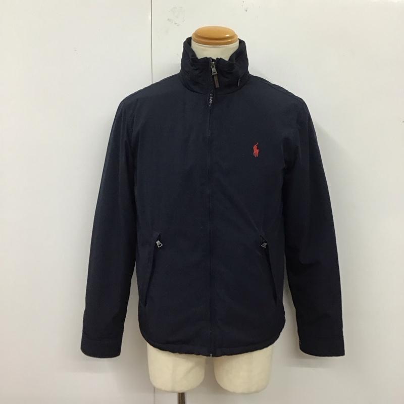 ポロラルフローレン POLO RALPH LAUREN ジャケット、上着 ジャンパー、ブルゾン ジップアップジャケット ジャンパー ジャケット カジュアルジャケット アウター S ロゴ、文字 紺 / ネイビー /  メンズ USED 古着 中古 10121029