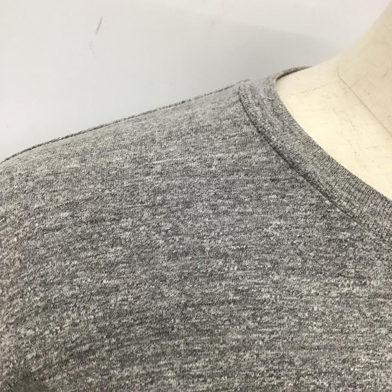 キャプテン サンシャイン Kaptain Sunshine カットソー 長袖 長袖カットソー クルーネックカットソー ロングスリーブカットソー ポケットTシャツ 38 無地 灰 / グレー /  メンズ USED 古着 中古 10113632