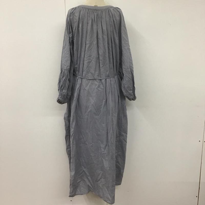ローリーズファーム LOWRYS FARM ワンピース ロングスカート LF720001TK ボイルワンピース 前開き FREE 無地 水色 / ライトブルー /  レディース USED 古着 中古 10107394