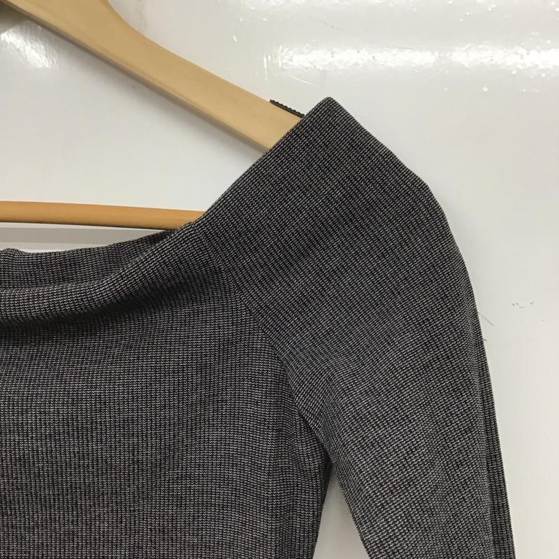 ザラ ZARA カットソー 七分袖 3644/153/803 S 無地 チャコールグレー / チャコールグレー /  レディース USED 古着 中古 10133657