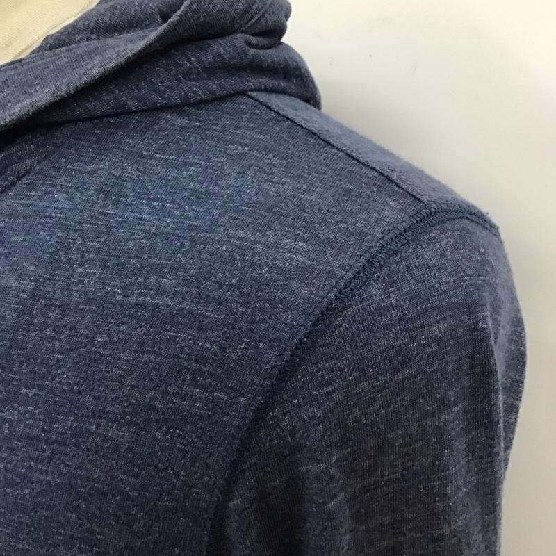 バーバリーブラックレーベル BURBERRY BLACK LABEL パーカー 長袖 ジップアップ長袖パーカー 長袖スウェットパーカー 2 ロゴ、文字 青 / ブルー /  メンズ USED 古着 中古 10120040