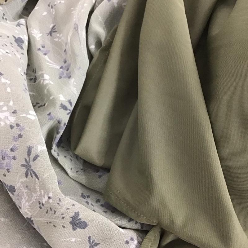 ミラオーウェン Mila Owen ワンピース ロングスカート 長袖ロングワンピース ノーカラーシャツワンピース フレアスカート 0 総柄 マルチカラー / マルチカラー /  レディース USED 古着 中古 10142058