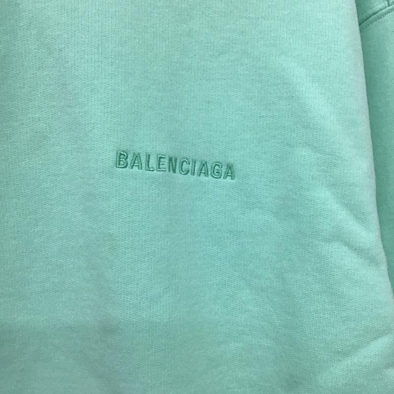 バレンシアガ BALENCIAGA パーカー 長袖 長袖パーカー プルオーバーパーカー スウェット XS ロゴ、文字 薄緑 / ライトグリーン /  メンズ USED 古着 中古 10144789