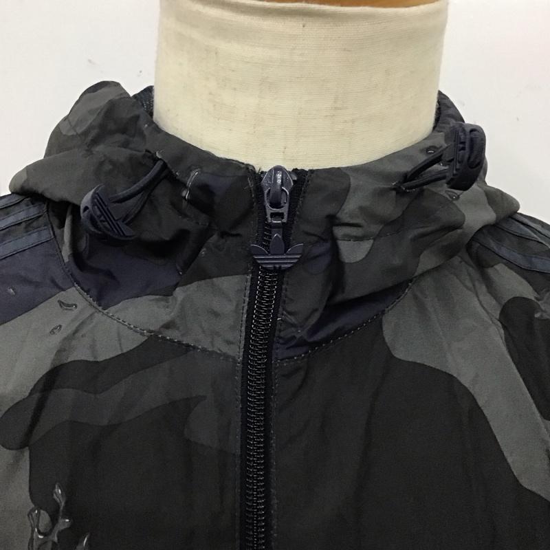 アディダス adidas ジャケット、上着 ジャケット、ブレザー H13460 ウィンドブレーカー スポーツウェア カモ柄 迷彩 L ロゴ、文字 マルチカラー / マルチカラー /  メンズ USED 古着 中古 10125715