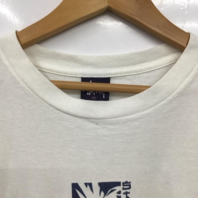 ステューシー STUSSY Tシャツ 半袖 半袖カットソー プリントTシャツ クルーネックカットソー M ロゴ、文字 白 / ホワイト /  メンズ USED 古着 中古 10131385