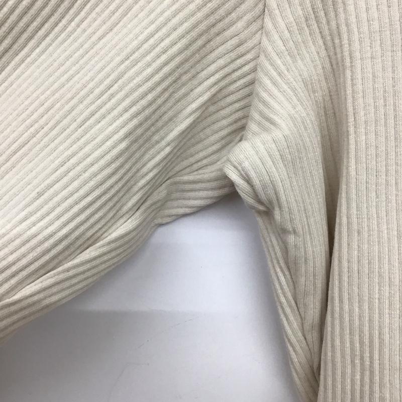 ザラ ZARA カットソー 長袖 長袖カットソー リブカットソー L 無地 アイボリー / アイボリー /  レディース USED 古着 中古 10145429