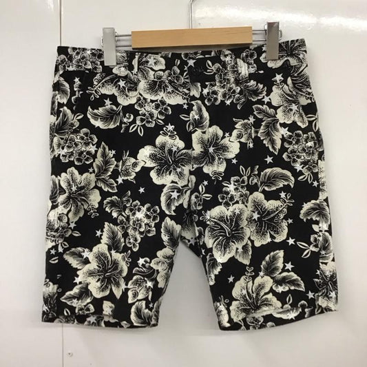 ユニフォームエクスペリメント uniform experiment パンツ ショートパンツ ue-150009 スターフラワーショートパンツ カジュアルパンツ プリントパンツ 2 プリント 白 / ホワイト / X 黒 / ブラック /  レディース USED 古着 中古 10111653