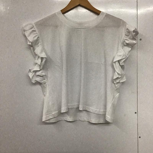 ザラ ZARA カットソー 半袖 S 無地 白 / ホワイト /  レディース USED 古着 中古 10141243