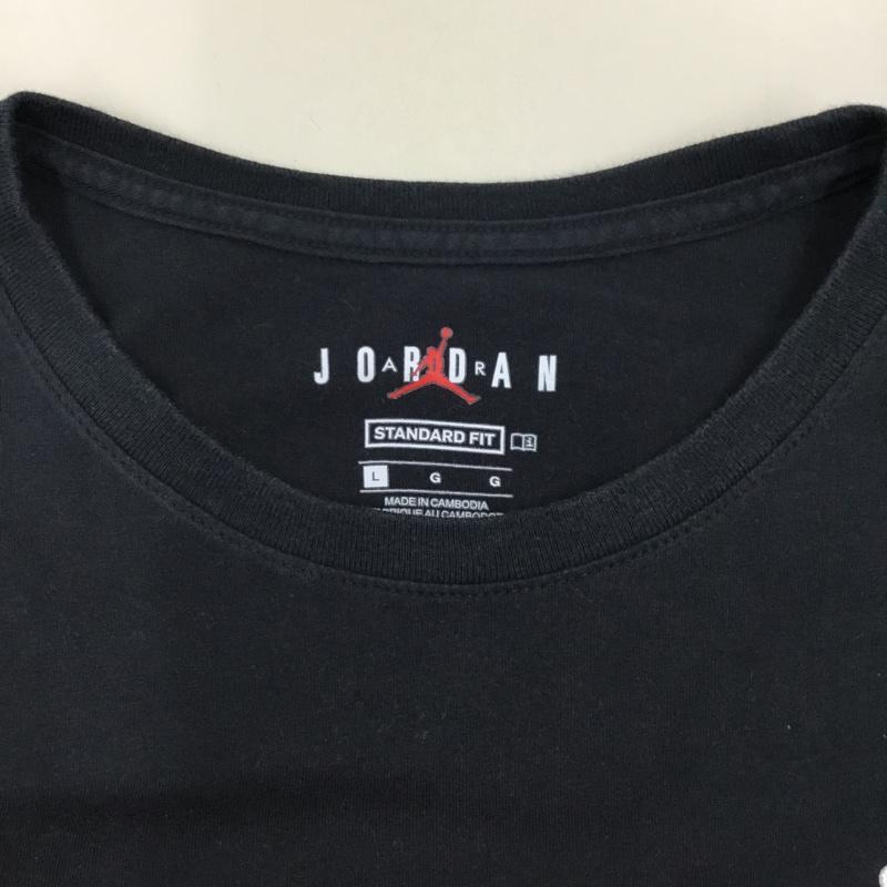 エアジョーダン AIR JORDAN Tシャツ 半袖 ah5297-010 ジョーダンジャンプマンエアEMBRDTシャツ 半袖カットソー プリントTシャツ L ロゴ、文字 黒 / ブラック /  メンズ USED 古着 中古 10121791