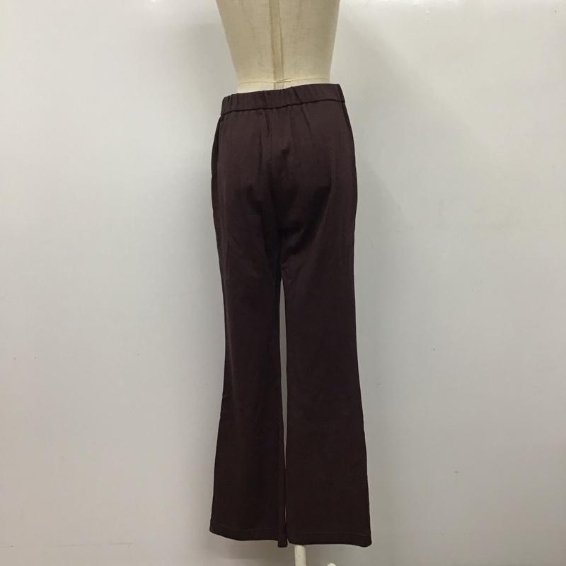 スローバイスライ THROW by SLY ボトムス ボトムス 030DS081-2720 TEXTURE CUT FLARE PT フレアパンツ 1 無地 茶 / ブラウン /  レディース USED 古着 中古 10120156