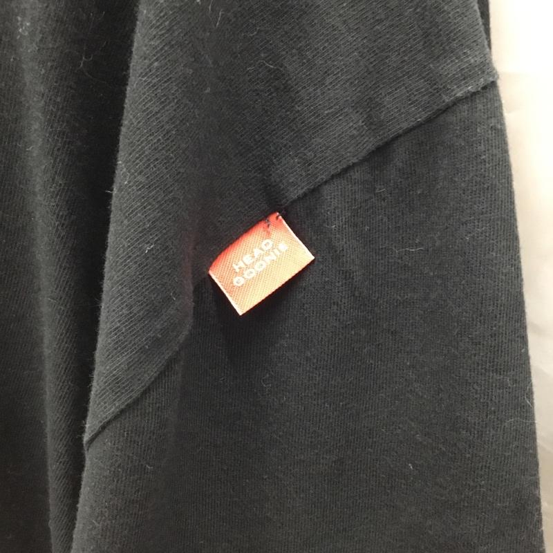 ヘッドグーニー HEADGOONIE Tシャツ 半袖 半袖カットソー プリントTシャツ クルーネックカットソー XXL ロゴ、文字 黒 / ブラック /  メンズ USED 古着 中古 10117534