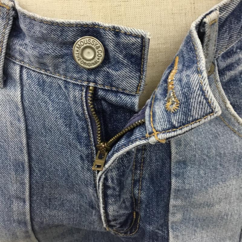 マウジー MOUSSY パンツ デニム、ジーンズ 010ASH11-0600 PATCHWORKSTRAIGHT デニムパンツ スリムパンツ 無地 インディゴ / インディゴ /  レディース USED 古着 中古 10110103