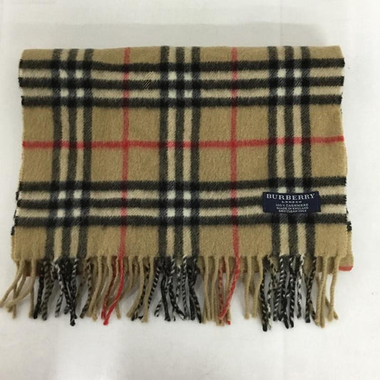 バーバリーロンドン Burberry London マフラー マフラー カシミヤ フリンジ ノバチェック チェック ベージュ / ベージュ /  レディース USED 古着 中古 10145823