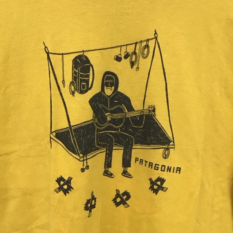パタゴニア patagonia Tシャツ 半袖 半袖カットソー プリントTシャツ クルーネックカットソー S プリント 黄 / イエロー /  メンズ USED 古着 中古 10131162