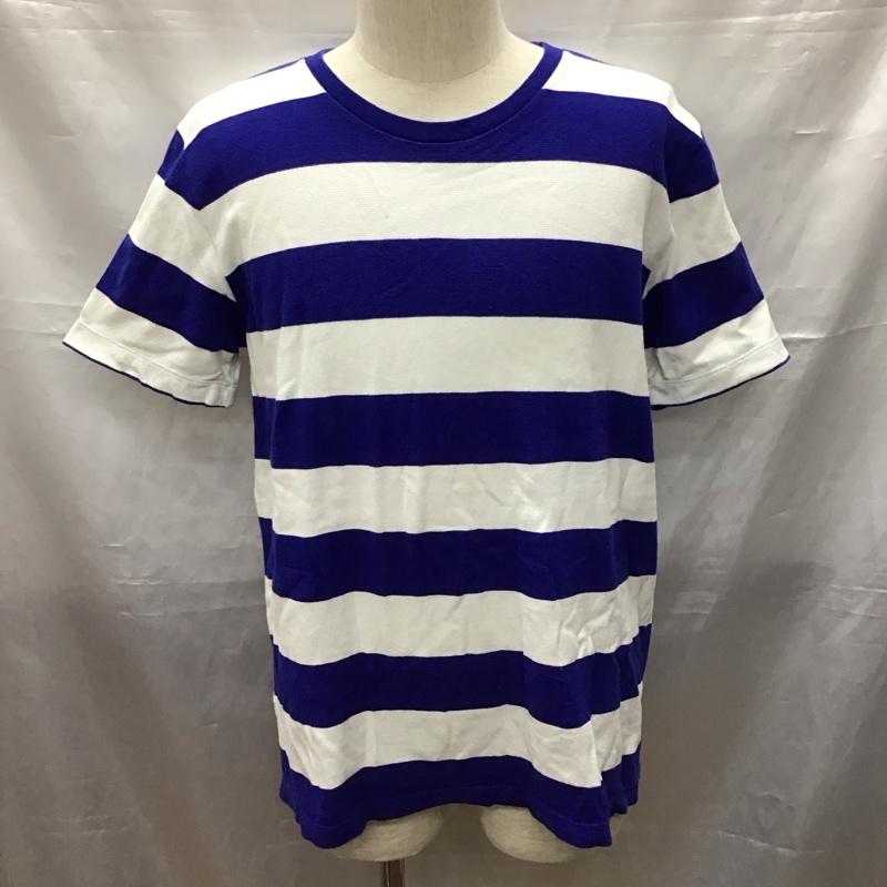 グローバルワーク GLOBAL WORK Tシャツ 半袖 GW021505TB クルーネック XL ボーダー柄 白 / ホワイト / X 青 / ブルー /  メンズ USED 古着 中古 10117053