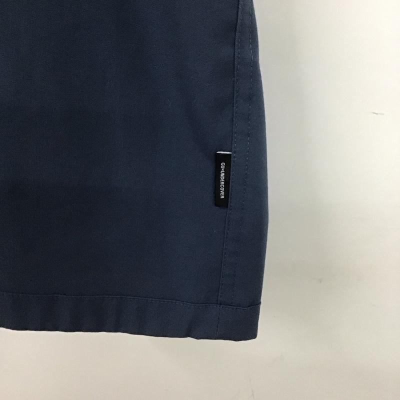 ジーユー GU シャツ、ブラウス 半袖 331-337861 半袖シャツ カラーシャツ アンダーカバー M ロゴ、文字 紺 / ネイビー /  メンズ USED 古着 中古 10130568