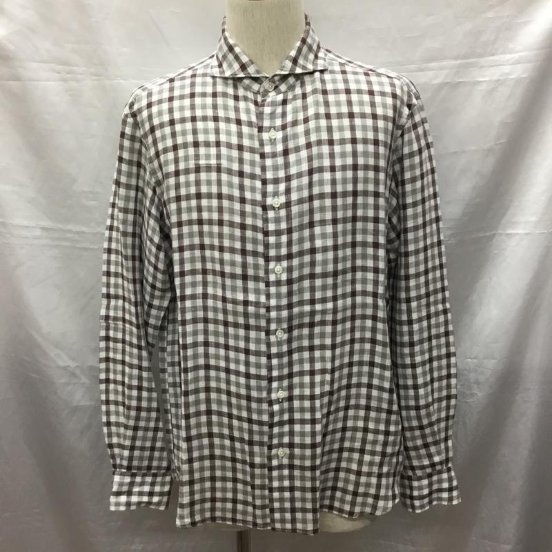 カマクラシャツ 鎌倉シャツ シャツ、ブラウス 長袖 長袖シャツ カラーシャツ ポケットシャツ 長袖カットソー チェックシャツ L チェック マルチカラー / マルチカラー /  メンズ USED 古着 中古 10119403
