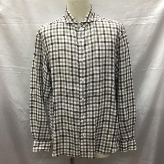 カマクラシャツ 鎌倉シャツ シャツ、ブラウス 長袖 長袖シャツ カラーシャツ ポケットシャツ 長袖カットソー チェックシャツ L チェック マルチカラー / マルチカラー /  メンズ USED 古着 中古 10119403