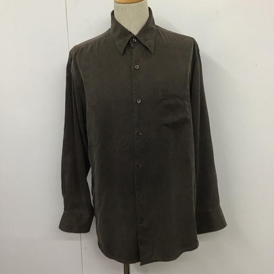 トミーバハマ Tommy Bahama シャツ、ブラウス 長袖 M 無地 茶 / ブラウン /  メンズ USED 古着 中古 10108055