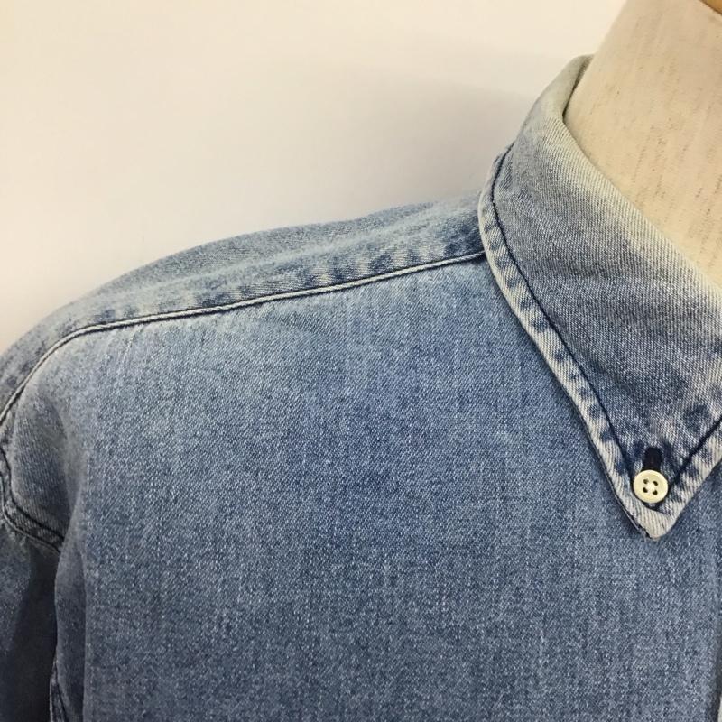 ラルフローレン RALPHLAUREN シャツ、ブラウス 長袖 長袖シャツ カラーシャツ デニムシャツ カジュアルシャツ M ロゴ、文字 インディゴ / インディゴ /  メンズ USED 古着 中古 10108498
