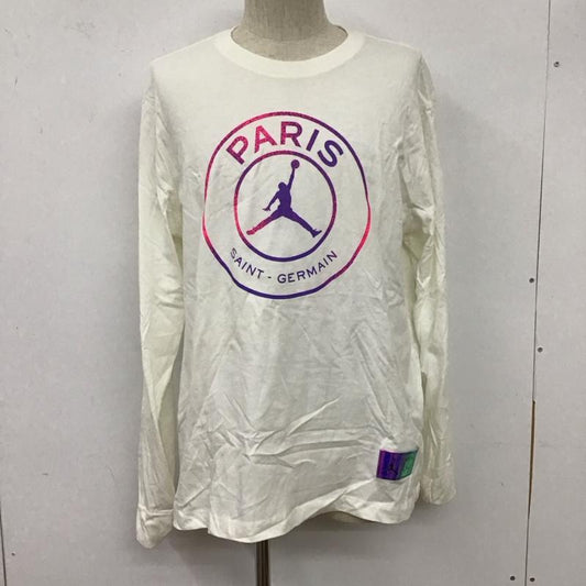 エアジョーダン AIR JORDAN カットソー 長袖 cz0794-100 PSGLSTシャツ 長袖カットソー クルーネック プリントTシャツ XXL プリント 白 / ホワイト /  メンズ USED 古着 中古 10127095