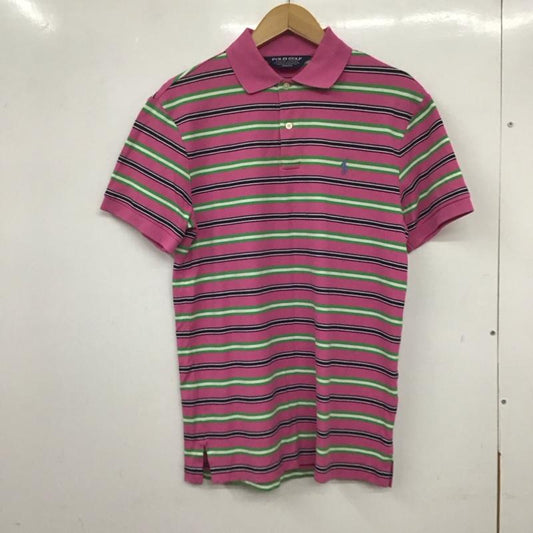 ポロゴルフラルフローレン POLOGOLF ポロシャツ 半袖 半袖ポロシャツ カラーシャツ 半袖カットソー M ボーダー柄 マルチカラー / マルチカラー /  メンズ USED 古着 中古 10135473