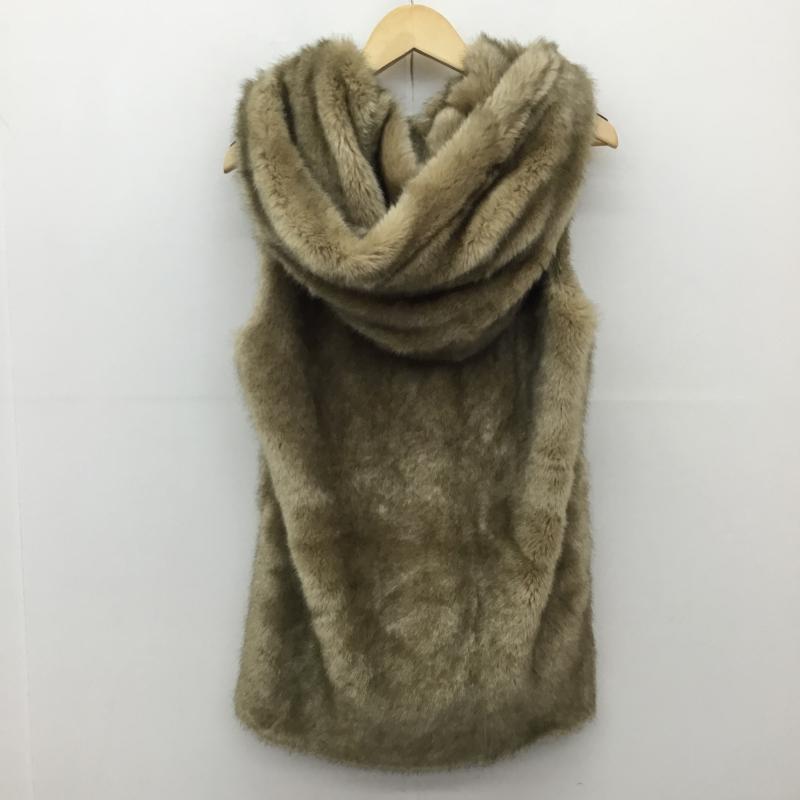 ザラティーアールエフ ZARA TRF ベスト ベスト ファーベスト M 無地 茶 / ブラウン /  レディース USED 古着 中古 10141086