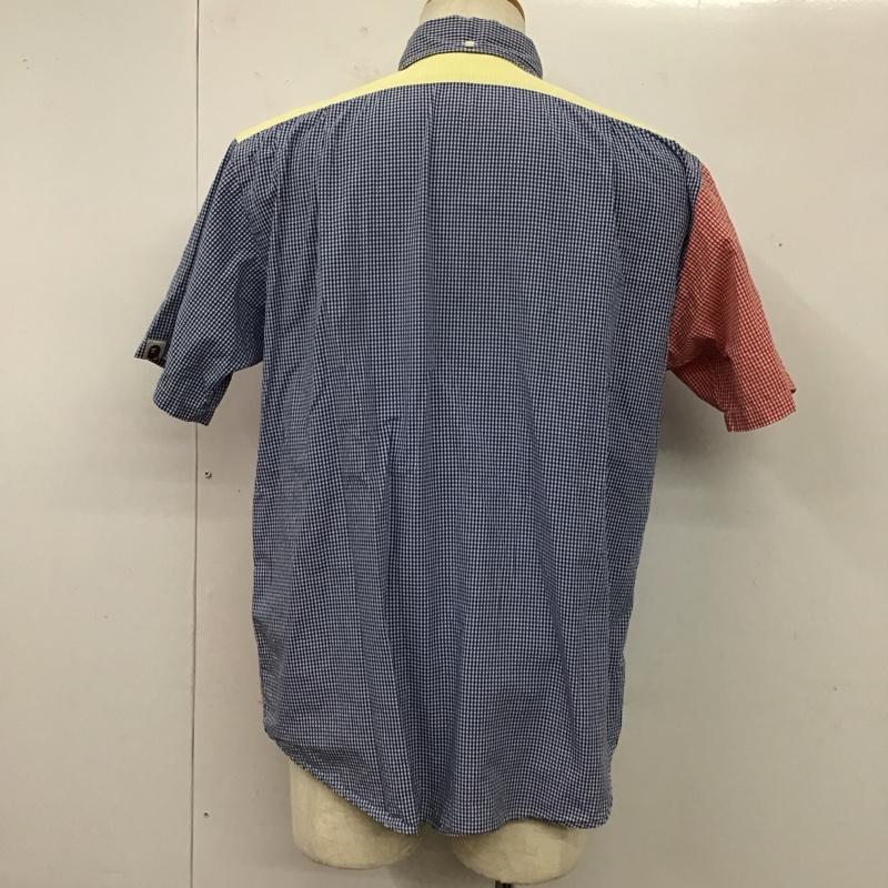アベイシングエイプ A BATHING APE シャツ、ブラウス 半袖 ボタンダウンシャツ L チェック マルチカラー / マルチカラー /  メンズ USED 古着 中古 10117207