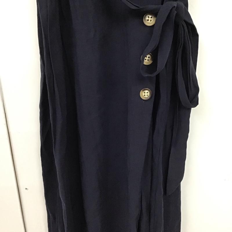 ザラ ZARA ワンピース ロングスカート M 無地 紺 / ネイビー /  レディース USED 古着 中古 10128874