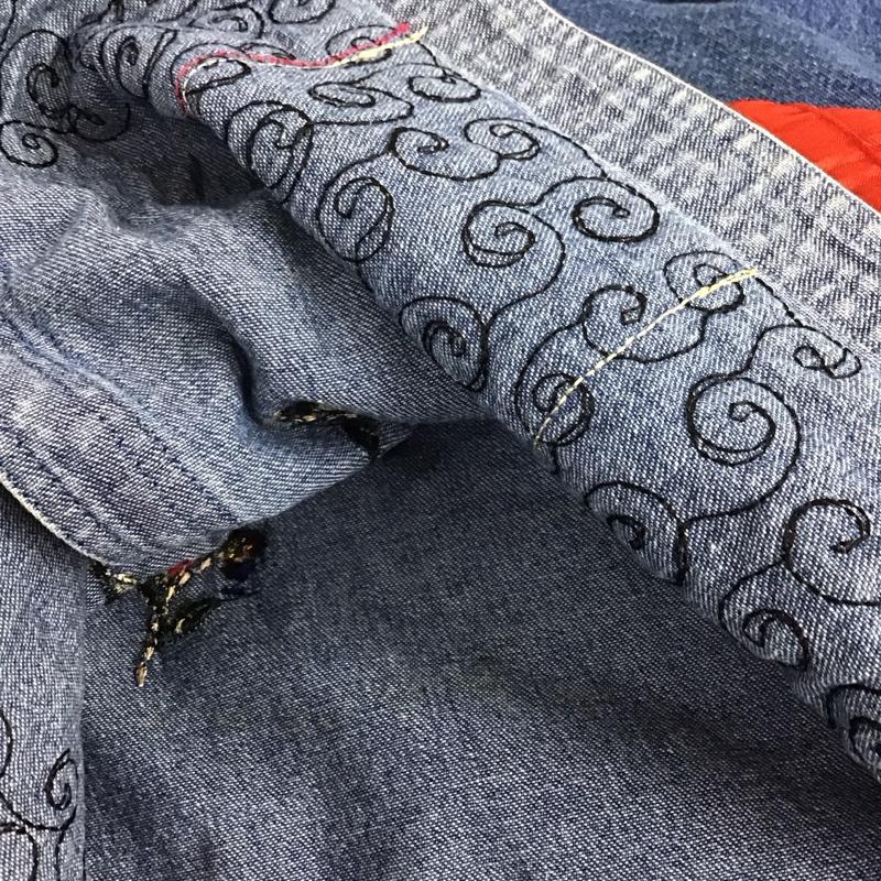 古着 USED シャツ、ブラウス 長袖 デニムシャツ 長袖シャツ 刺繍シャツ L 刺繍 インディゴ / インディゴ /  メンズ USED 古着 中古 10146091